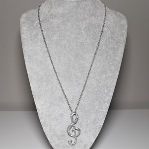 Silver Treble Clef Pendant